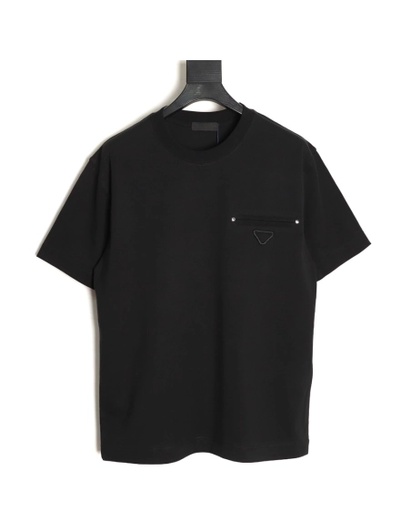 Prada classic triangle logo faux pocket short-sleeved shirt TSK1,Prada