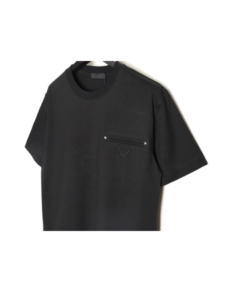 Prada classic triangle logo faux pocket short-sleeved shirt TSK1,Prada