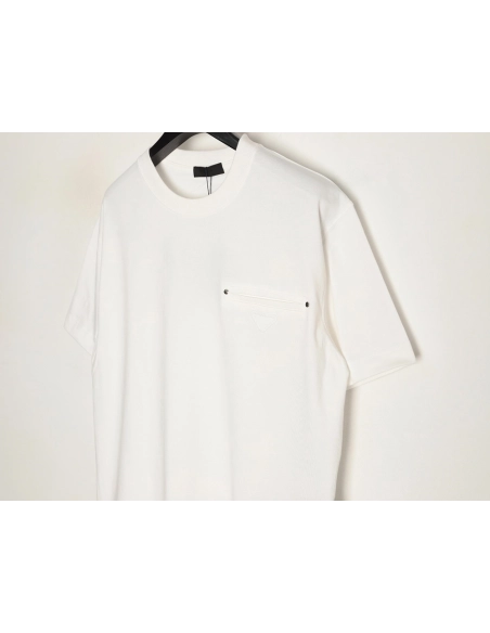 Prada classic triangle logo faux pocket short-sleeved shirt,Prada