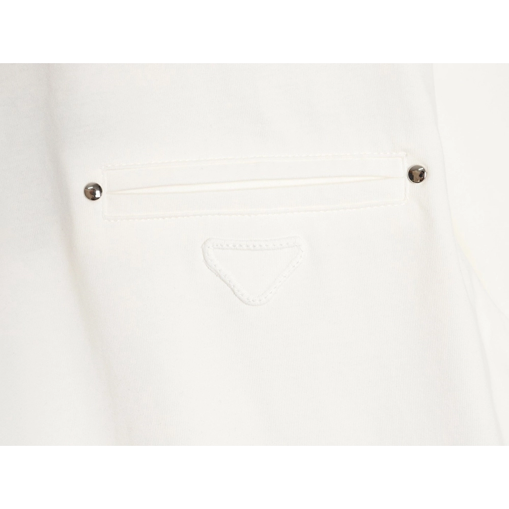 Prada classic triangle logo faux pocket short-sleeved shirt,Prada