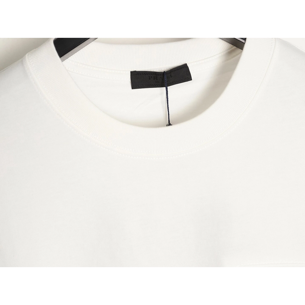 Prada classic triangle logo faux pocket short-sleeved shirt,Prada