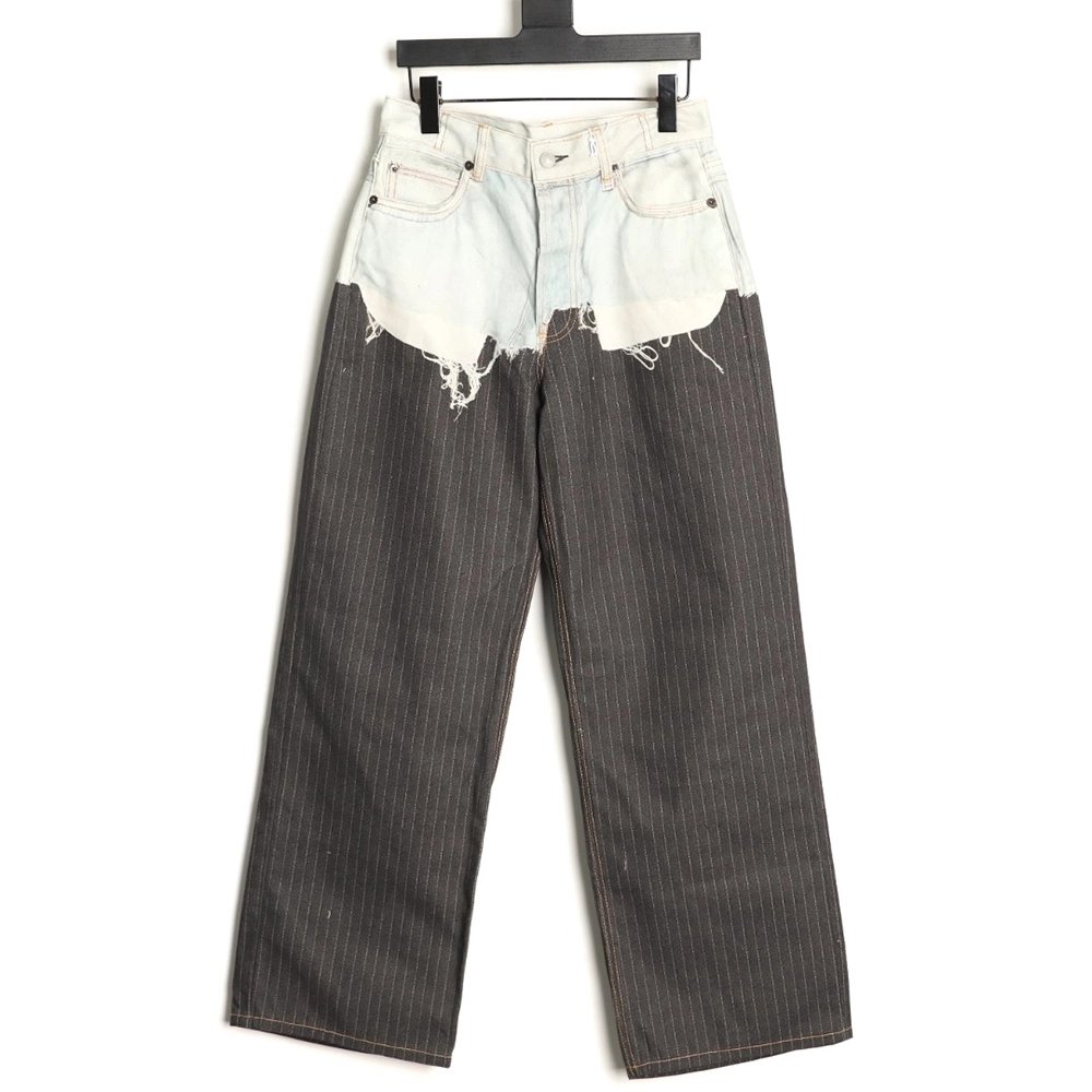 Acne Studios 3D-Printed Faux Two-Piece Denim Trousers,Acne Studios