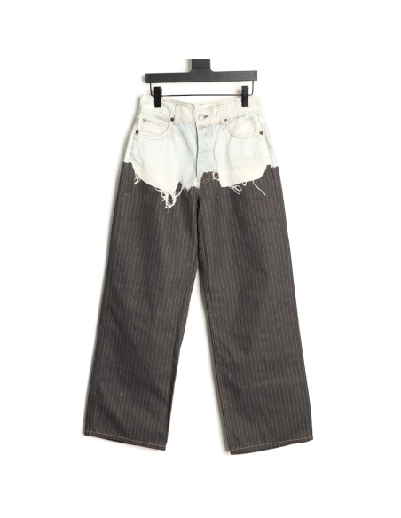 Acne Studios 3D-Printed Faux Two-Piece Denim Trousers,Acne Studios