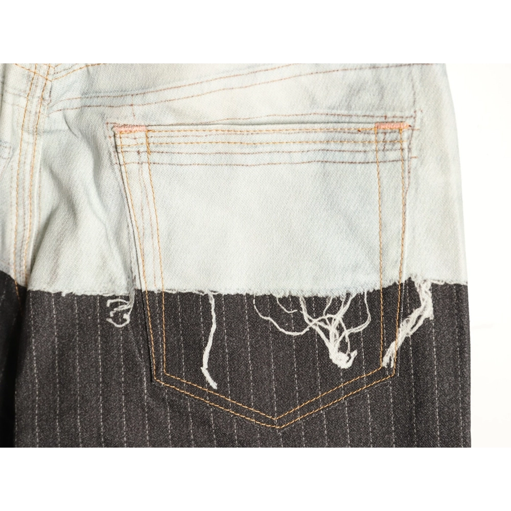 Acne Studios 3D-Printed Faux Two-Piece Denim Trousers,Acne Studios