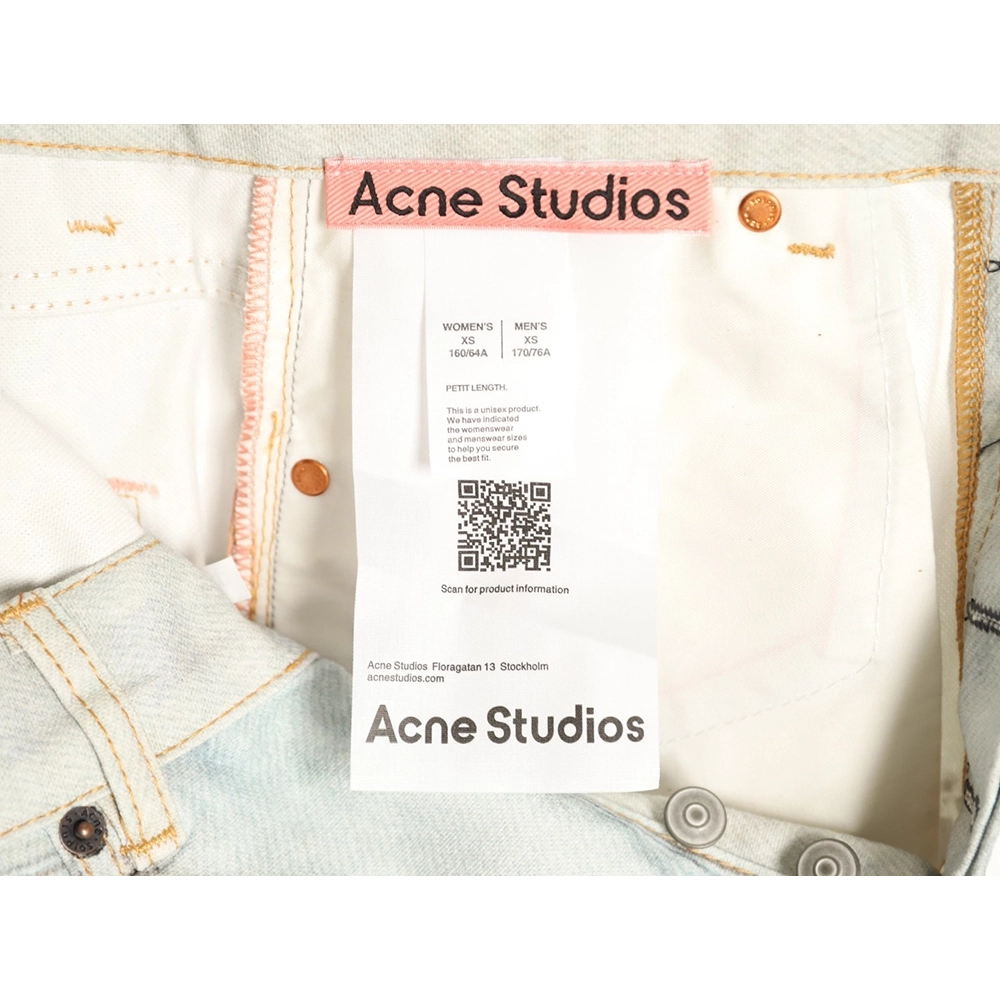 Acne Studios 3D-Printed Faux Two-Piece Denim Trousers,Acne Studios
