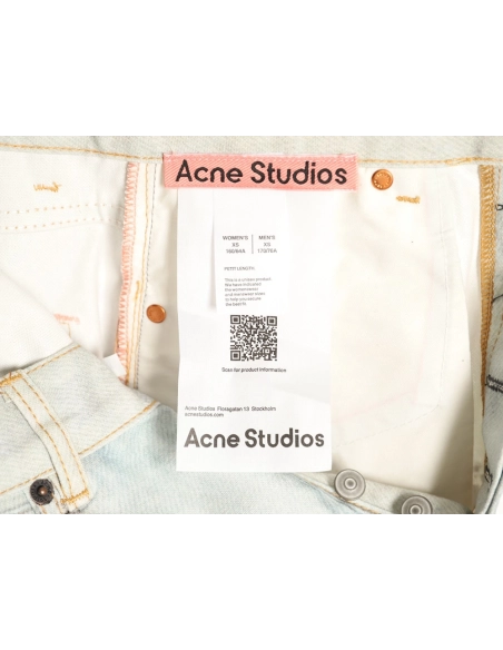 Acne Studios 3D-Printed Faux Two-Piece Denim Trousers,Acne Studios
