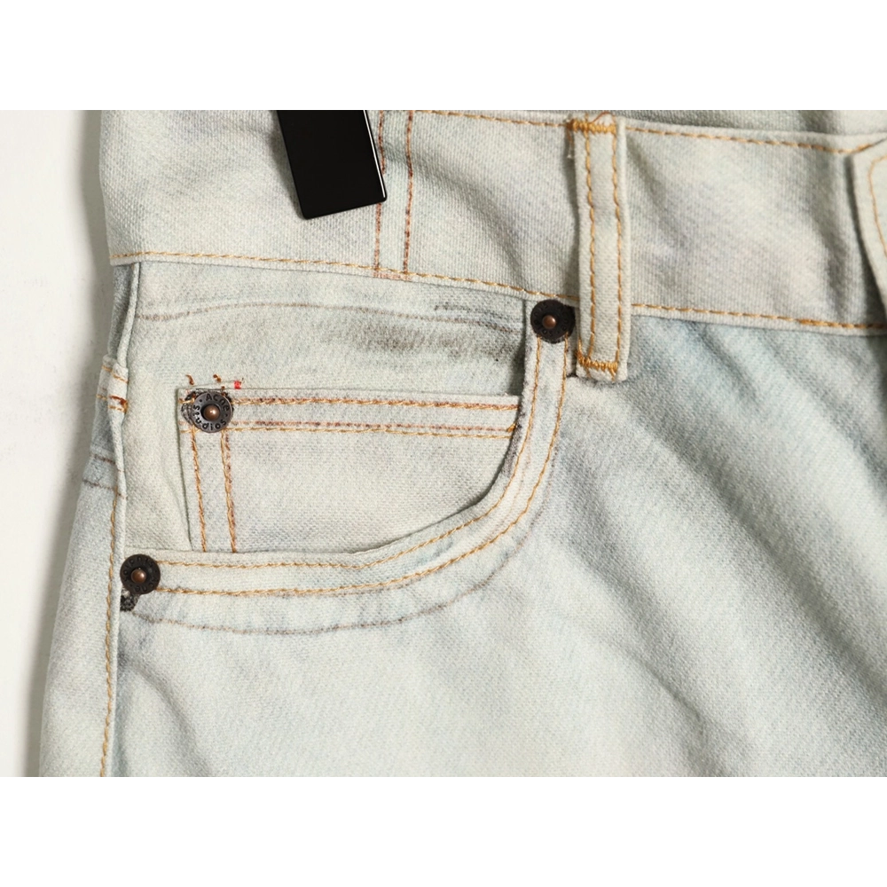 Acne Studios 3D-Printed Faux Two-Piece Denim Trousers,Acne Studios