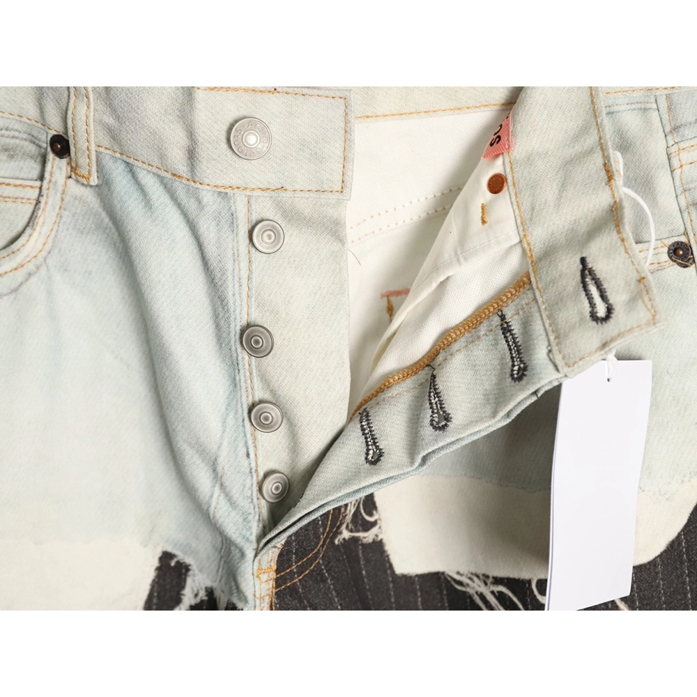 Acne Studios 3D-Printed Faux Two-Piece Denim Trousers,Acne Studios
