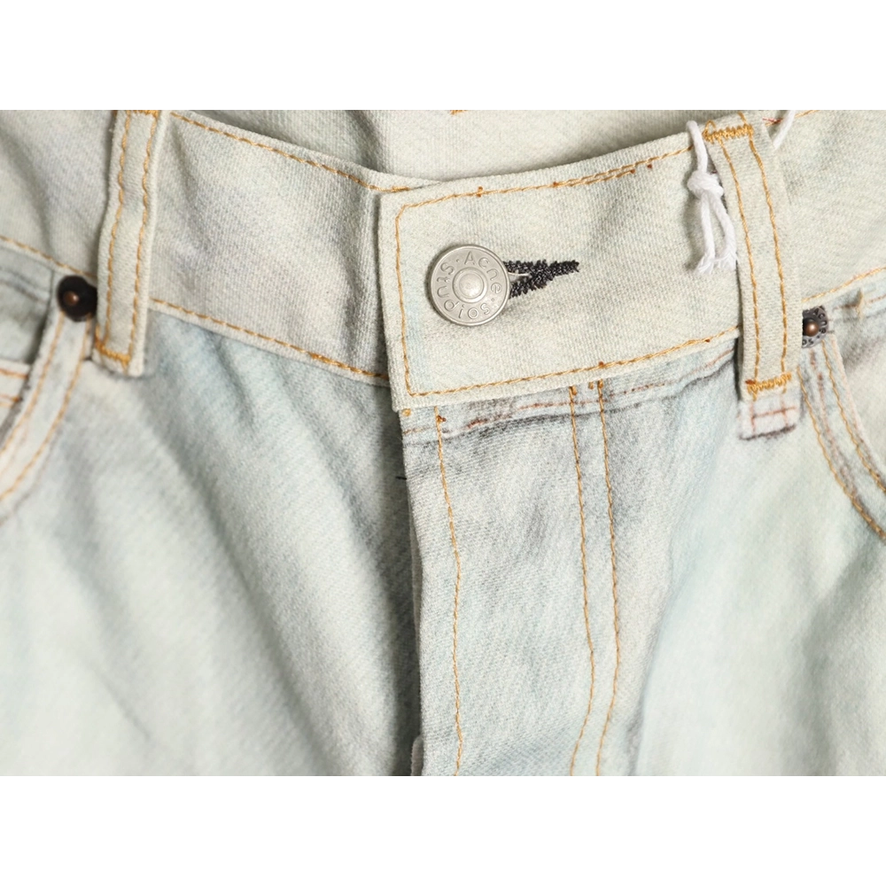 Acne Studios 3D-Printed Faux Two-Piece Denim Trousers,Acne Studios