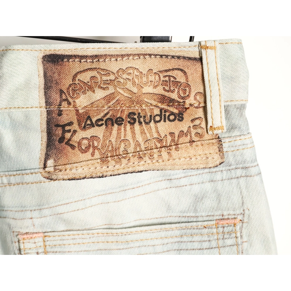 Acne Studios 3D-Printed Faux Two-Piece Denim Trousers,Acne Studios