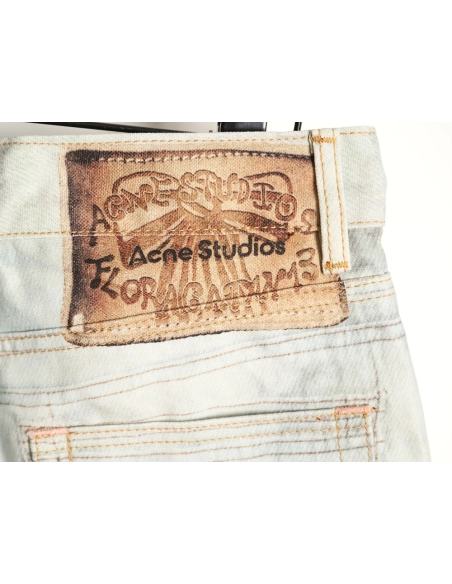 Acne Studios 3D-Printed Faux Two-Piece Denim Trousers,Acne Studios