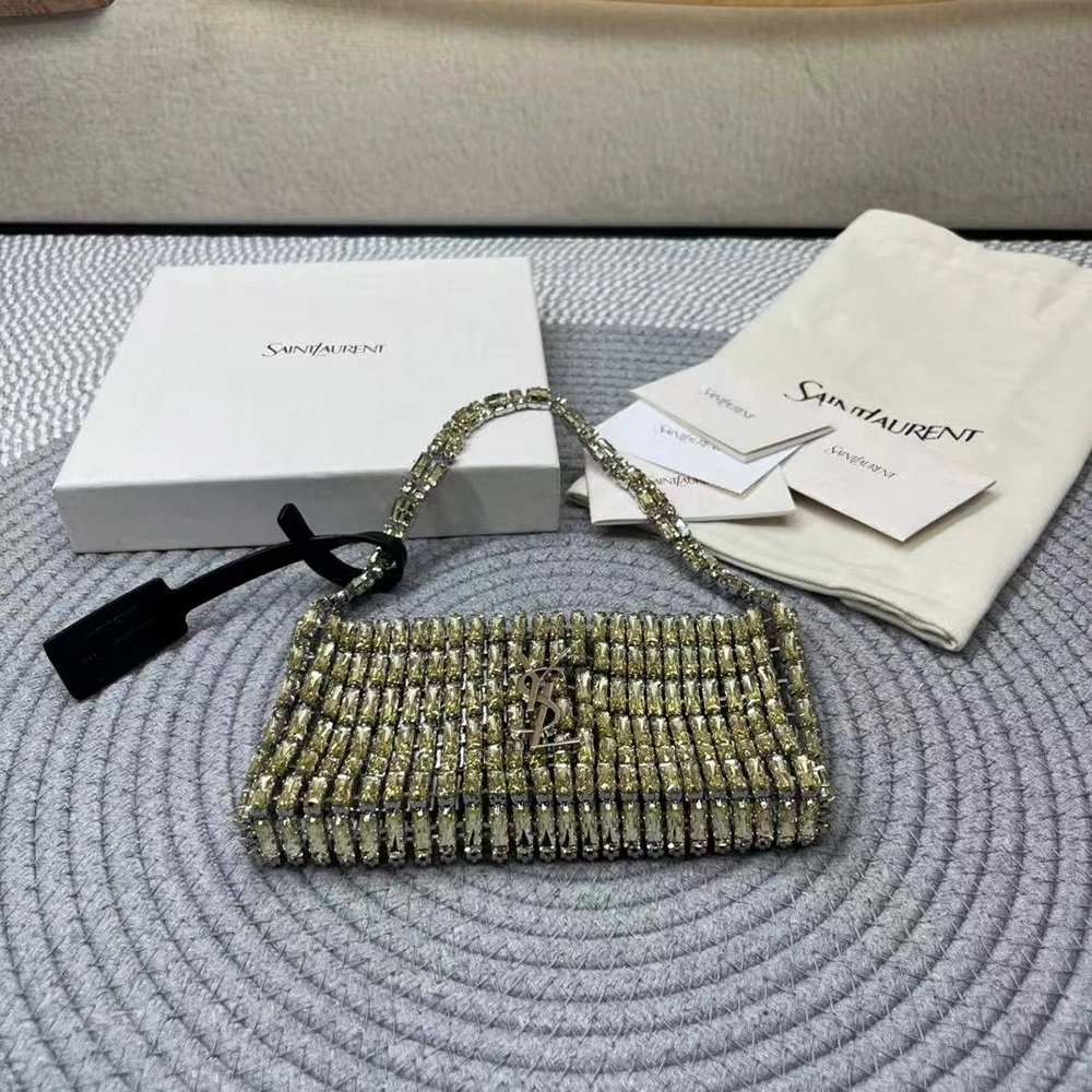 Saint Laurent Evening Crystal Bags 819638 18X7.5X2.5cmcm,Y.S.AINT Bags