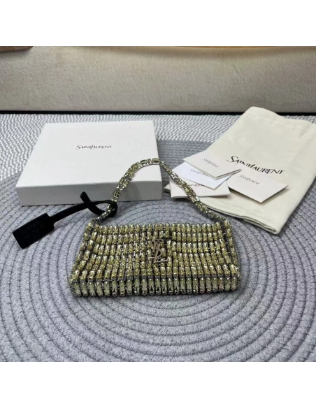 Saint Laurent Evening Crystal Bags 819638 18X7.5X2.5cmcm,Y.S.AINT Bags
