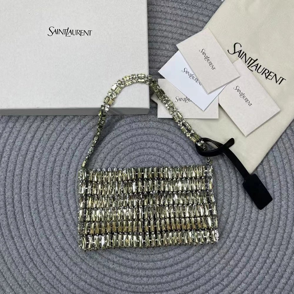 Saint Laurent Evening Crystal Bags 819638 18X7.5X2.5cmcm,Y.S.AINT Bags