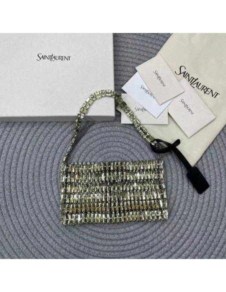 Saint Laurent Evening Crystal Bags 819638 18X7.5X2.5cmcm,Y.S.AINT Bags