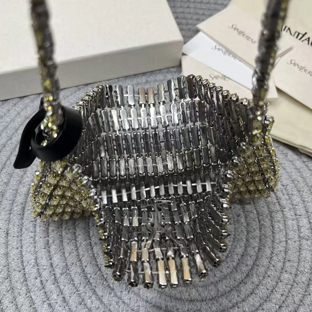 Saint Laurent Evening Crystal Bags 819638 18X7.5X2.5cmcm,Y.S.AINT Bags