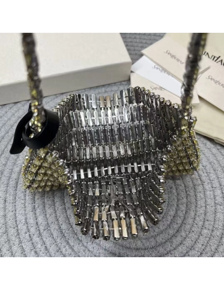 Saint Laurent Evening Crystal Bags 819638 18X7.5X2.5cmcm,Y.S.AINT Bags