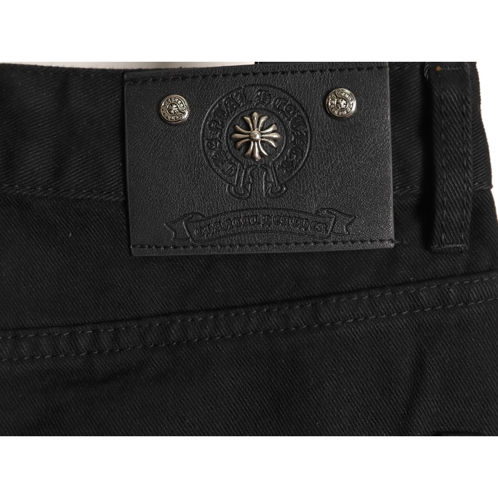Chrome Hearts Cross Embroidered Washed Jeans,Chrome Hearts