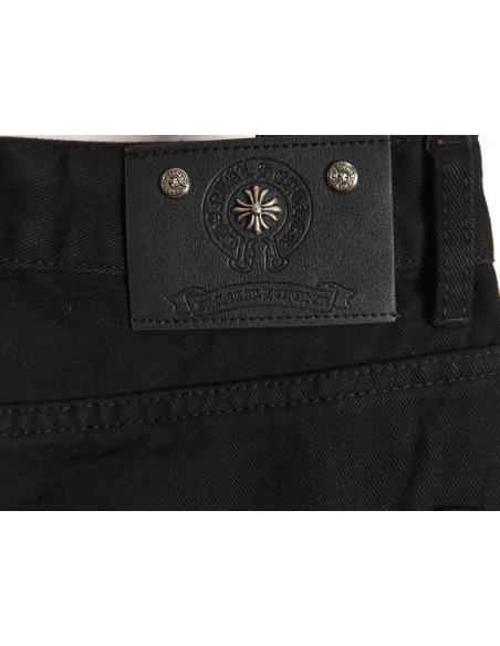 Chrome Hearts Cross Embroidered Washed Jeans,Chrome Hearts