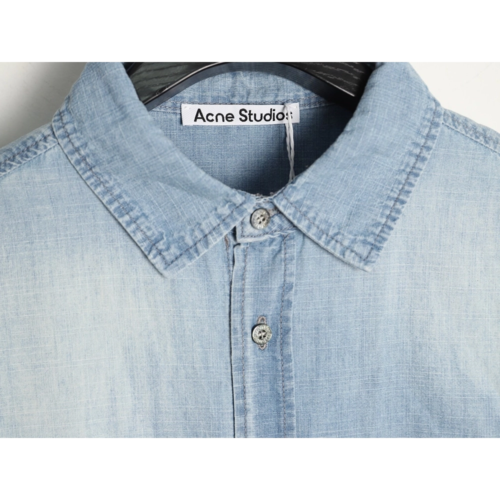 Acne Studios 1996 Logo Distressed Short-Sleeve Shirt,Acne Studios