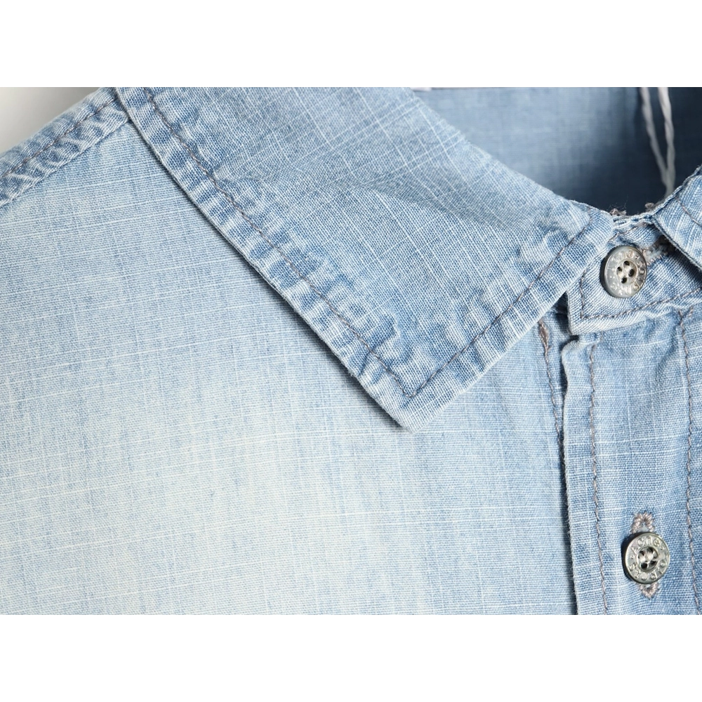 Acne Studios 1996 Logo Distressed Short-Sleeve Shirt,Acne Studios