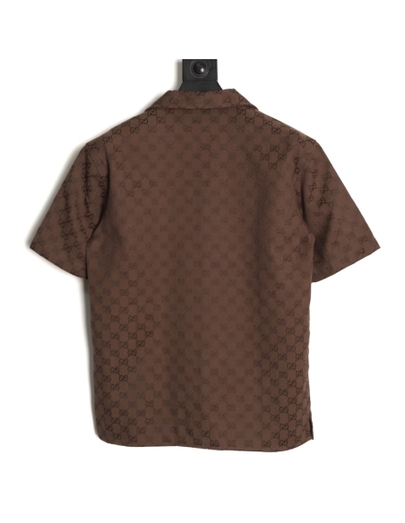 Gucci All-Over Jacquard Short-Sleeve Shirt,Gucci