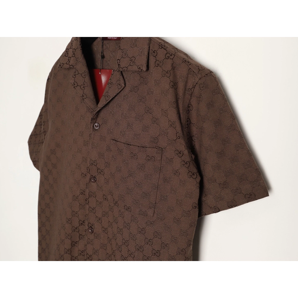 Gucci All-Over Jacquard Short-Sleeve Shirt,Gucci