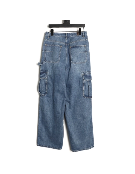 Dior Embroidered Pocket Cargo Denim Trousers,Dior