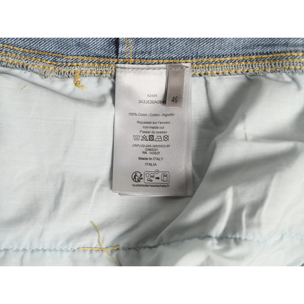 Dior Embroidered Pocket Cargo Denim Trousers,Dior