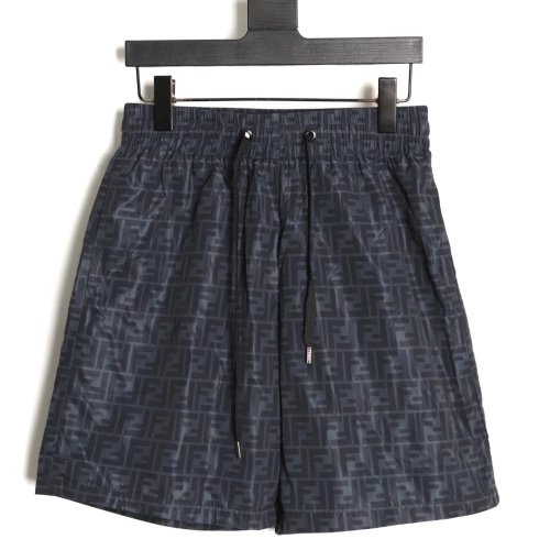 Fendi Double F Monogram Print Shorts TSK1,Fendi