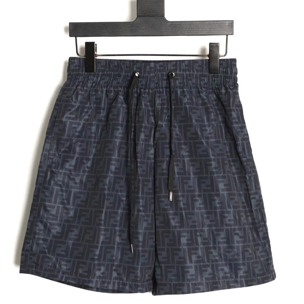 Fendi Double F Monogram Print Shorts TSK1,Fendi
