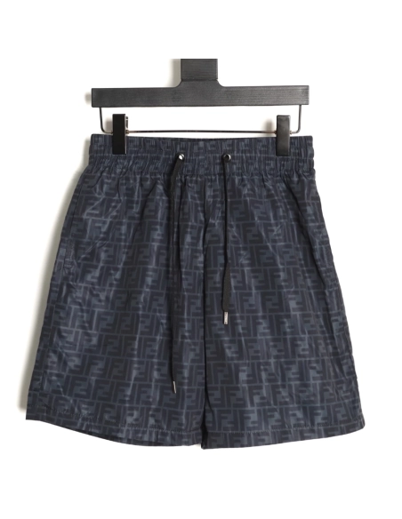 Fendi Double F Monogram Print Shorts TSK1,Fendi