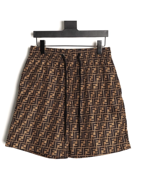 Fendi Double F Monogram Print Shorts,Fendi