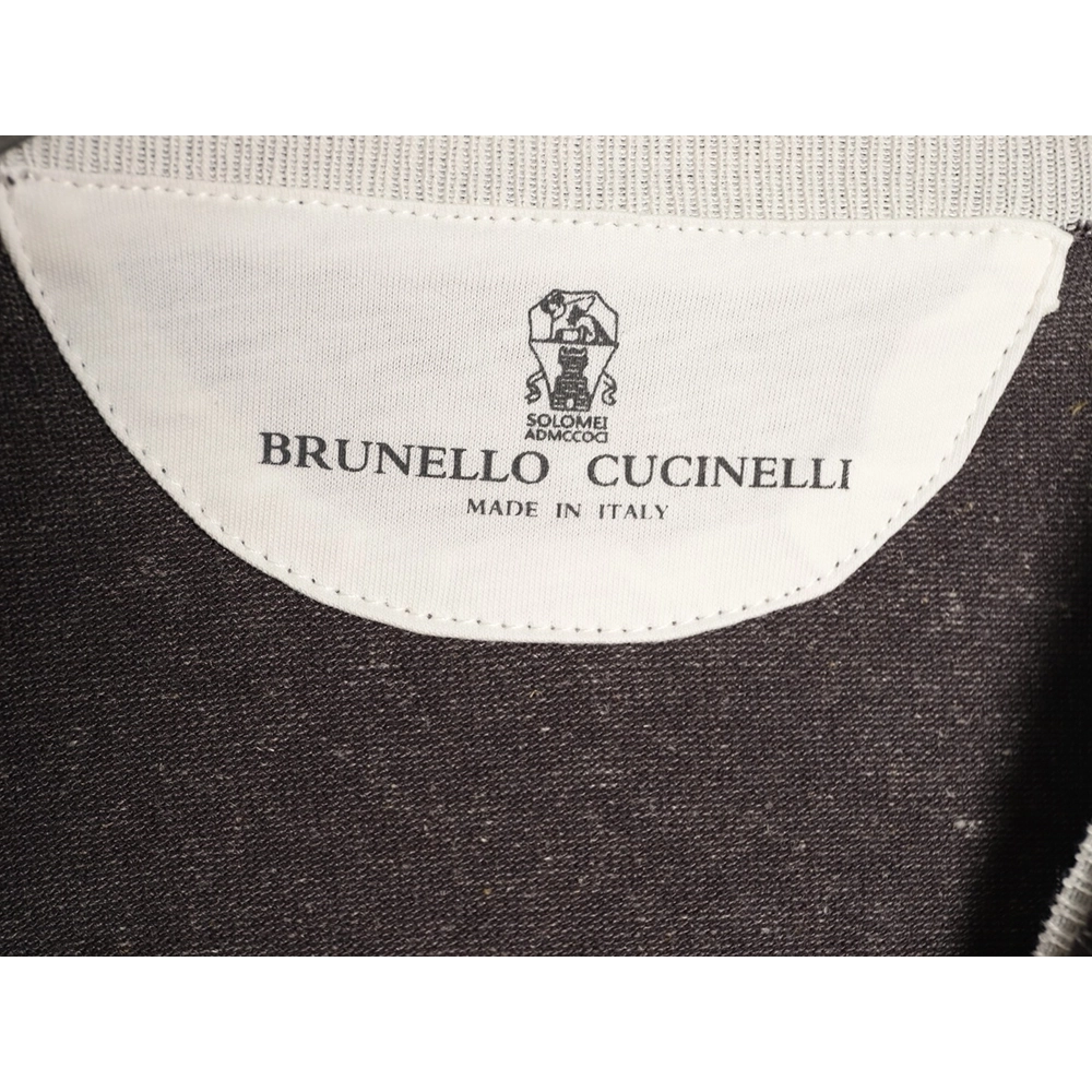 Brunello Cucinelli Layered Faux Two-Piece Knit Short-Sleeve T-Shirt TSK2,Brunello Cucinelli