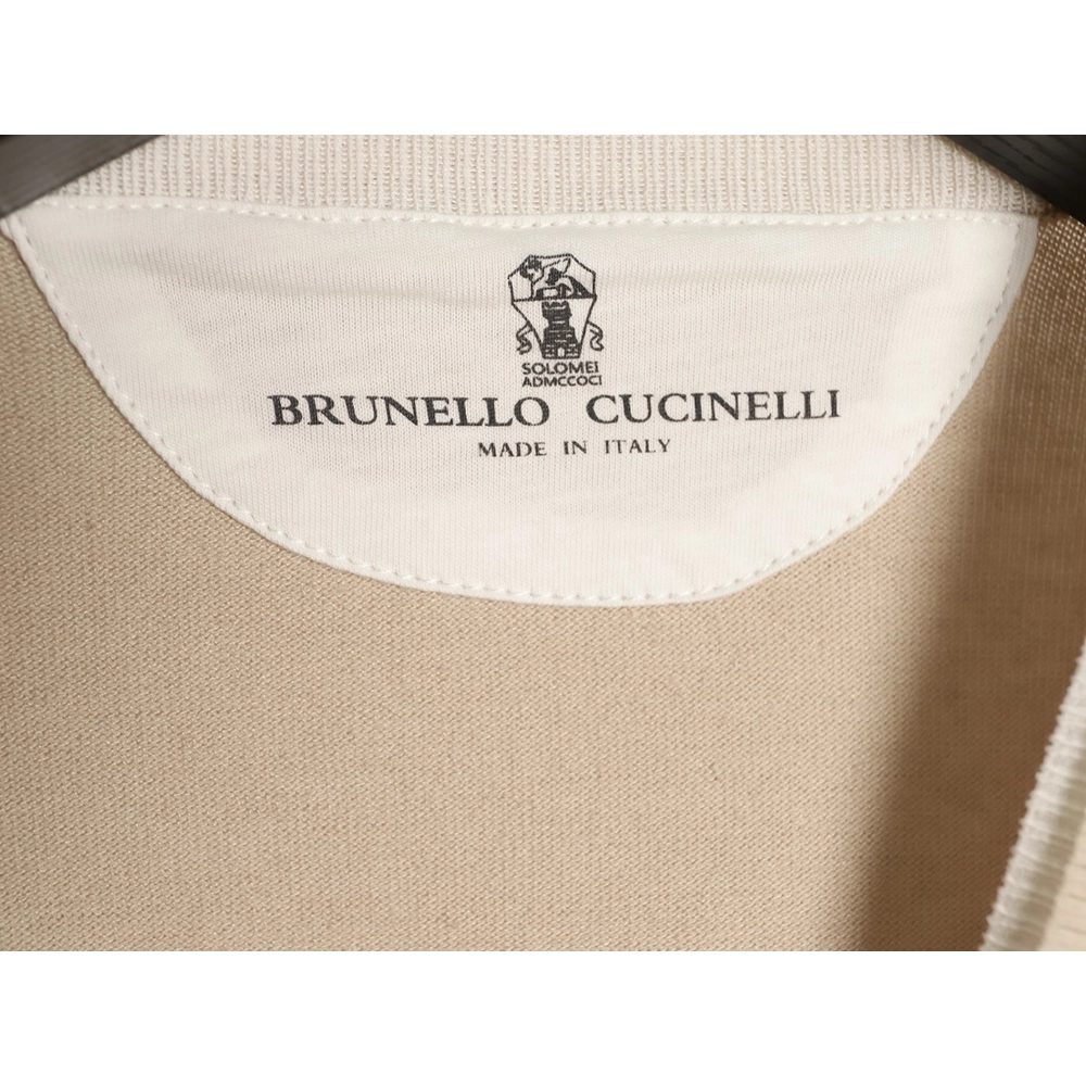 Brunello Cucinelli Layered Faux Two-Piece Knit Short-Sleeve T-Shirt TSK1,Brunello Cucinelli