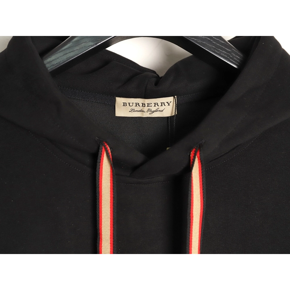 Burberry check equestrian flocked print hoodie,Burberry