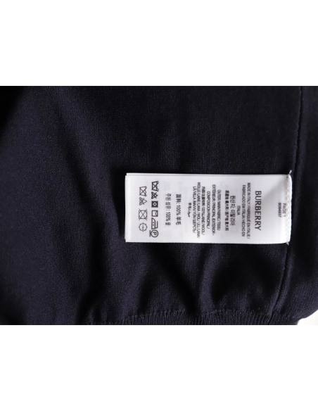 Burberry Equestrian Knight Embroidered Wool Knit Short-Sleeve Polo Shirt TSK1,Burberry