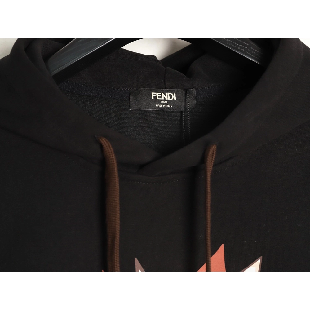 Fendi Letter-Embossed Print Hooded Sweatshirt,Fendi