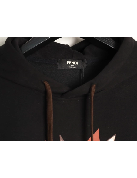 Fendi Letter-Embossed Print Hooded Sweatshirt,Fendi