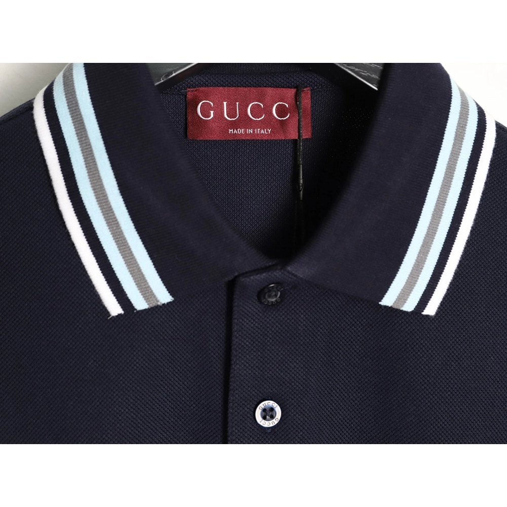 Gucci Minimalist Lettering Short-Sleeve Polo Shirt TSK1,Gucci