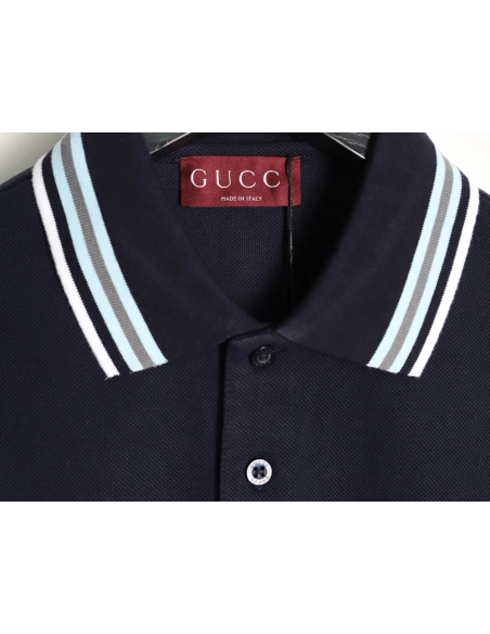 Gucci Minimalist Lettering Short-Sleeve Polo Shirt TSK1,Gucci