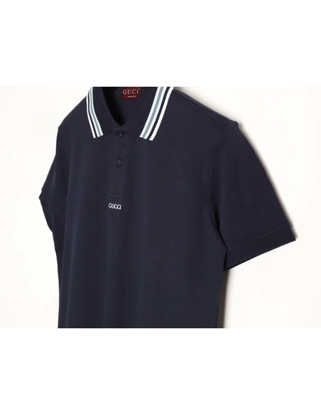 Gucci Minimalist Lettering Short-Sleeve Polo Shirt TSK1,Gucci