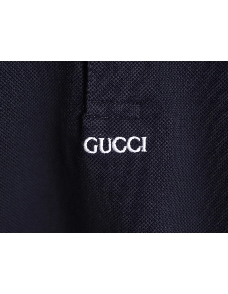 Gucci Minimalist Lettering Short-Sleeve Polo Shirt TSK1,Gucci