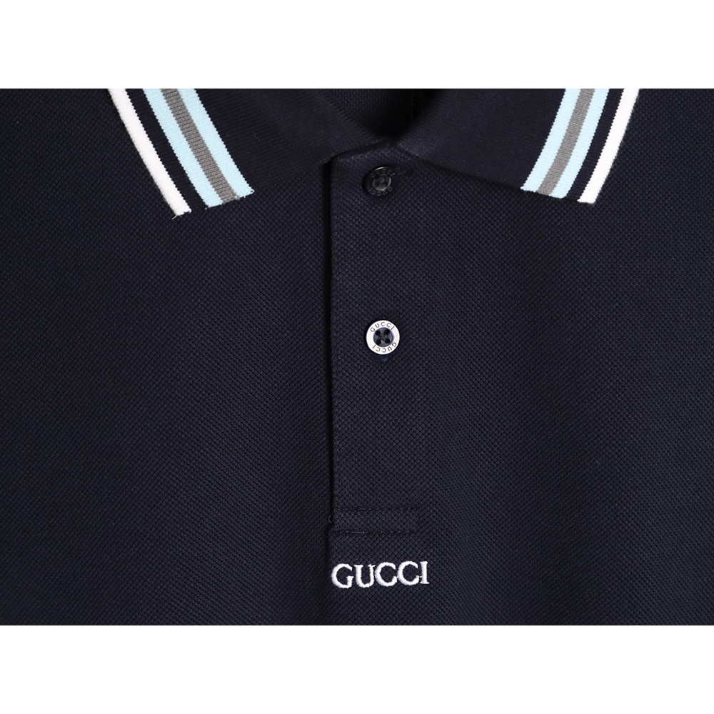 Gucci Minimalist Lettering Short-Sleeve Polo Shirt TSK1,Gucci