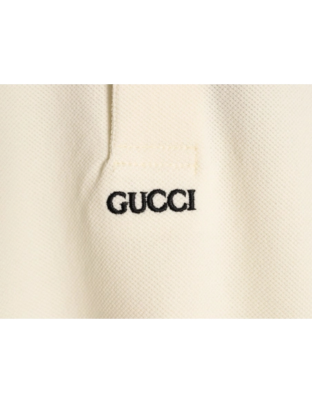 Gucci Minimalist Lettering Short-Sleeve Polo Shirt,Gucci