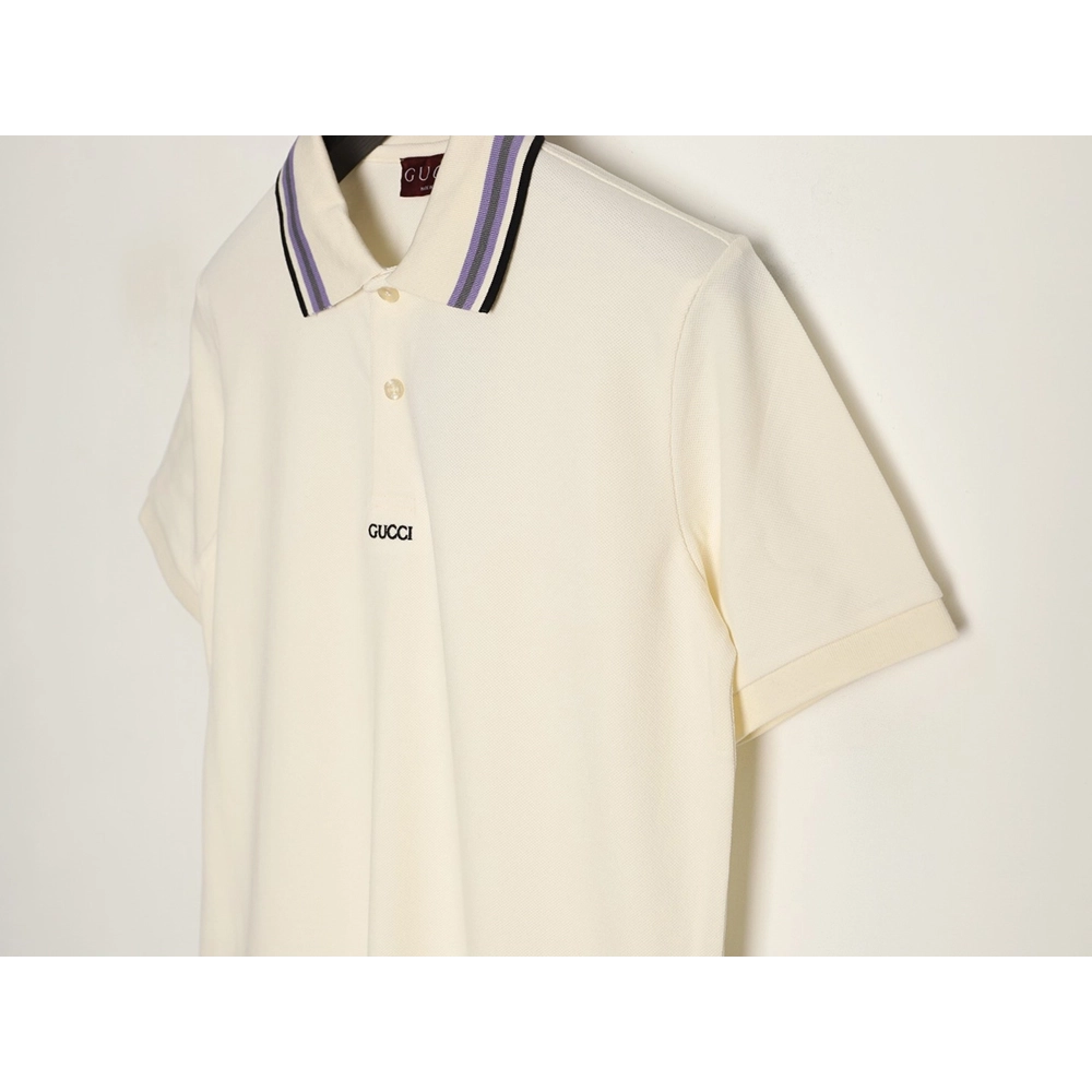 Gucci Minimalist Lettering Short-Sleeve Polo Shirt,Gucci
