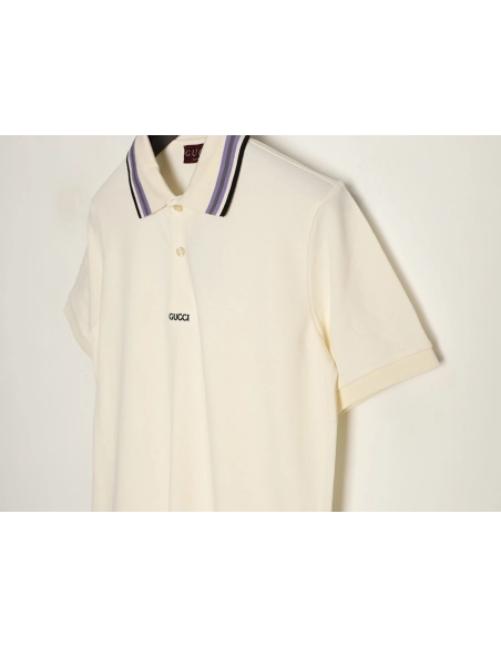 Gucci Minimalist Lettering Short-Sleeve Polo Shirt,Gucci