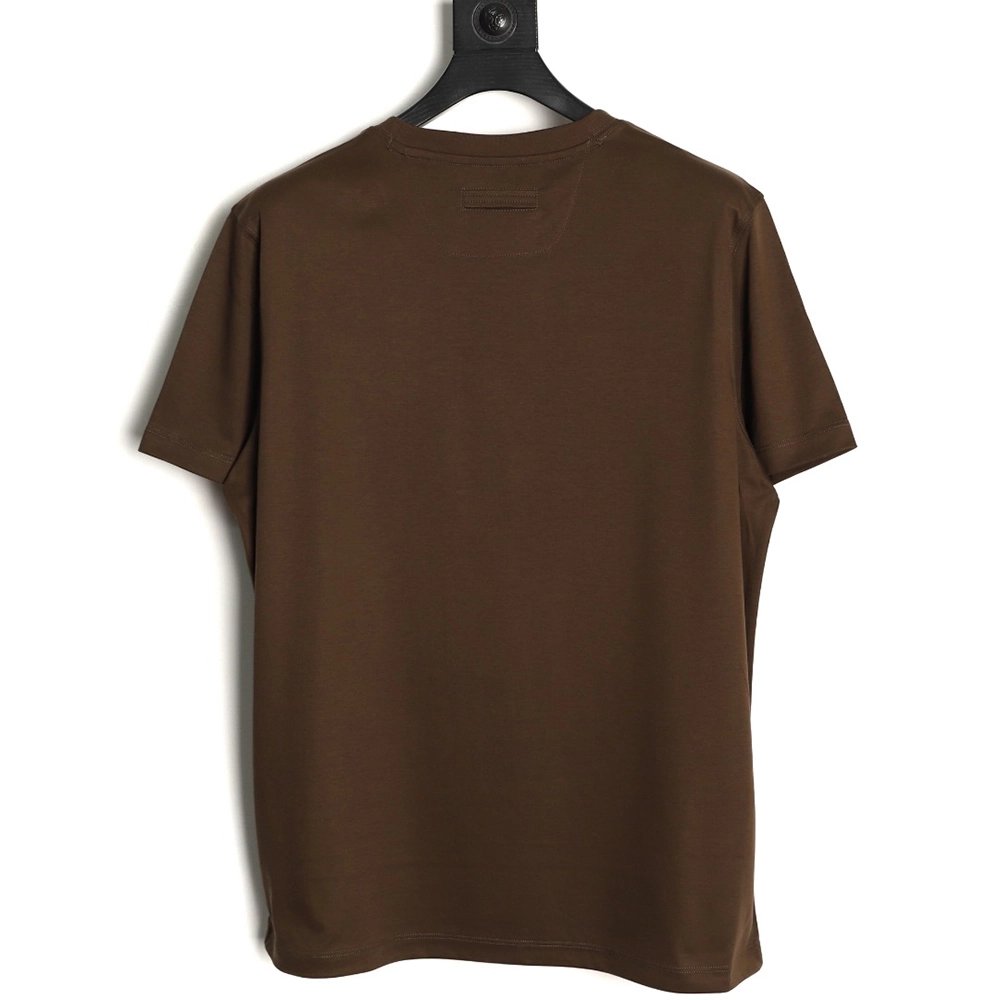 Zegna cotton-padded short-sleeved T-shirt TSK2,Zegna