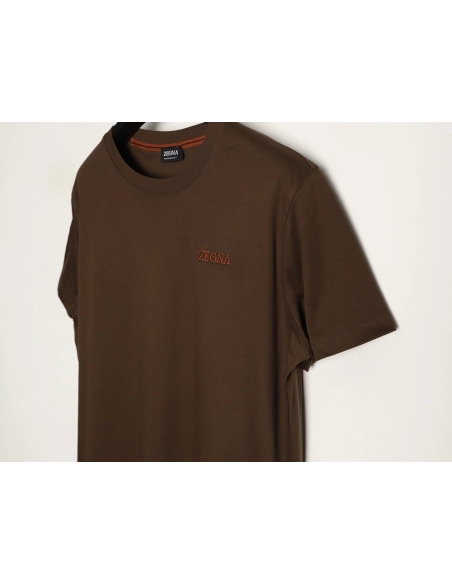 Zegna cotton-padded short-sleeved T-shirt TSK2,Zegna