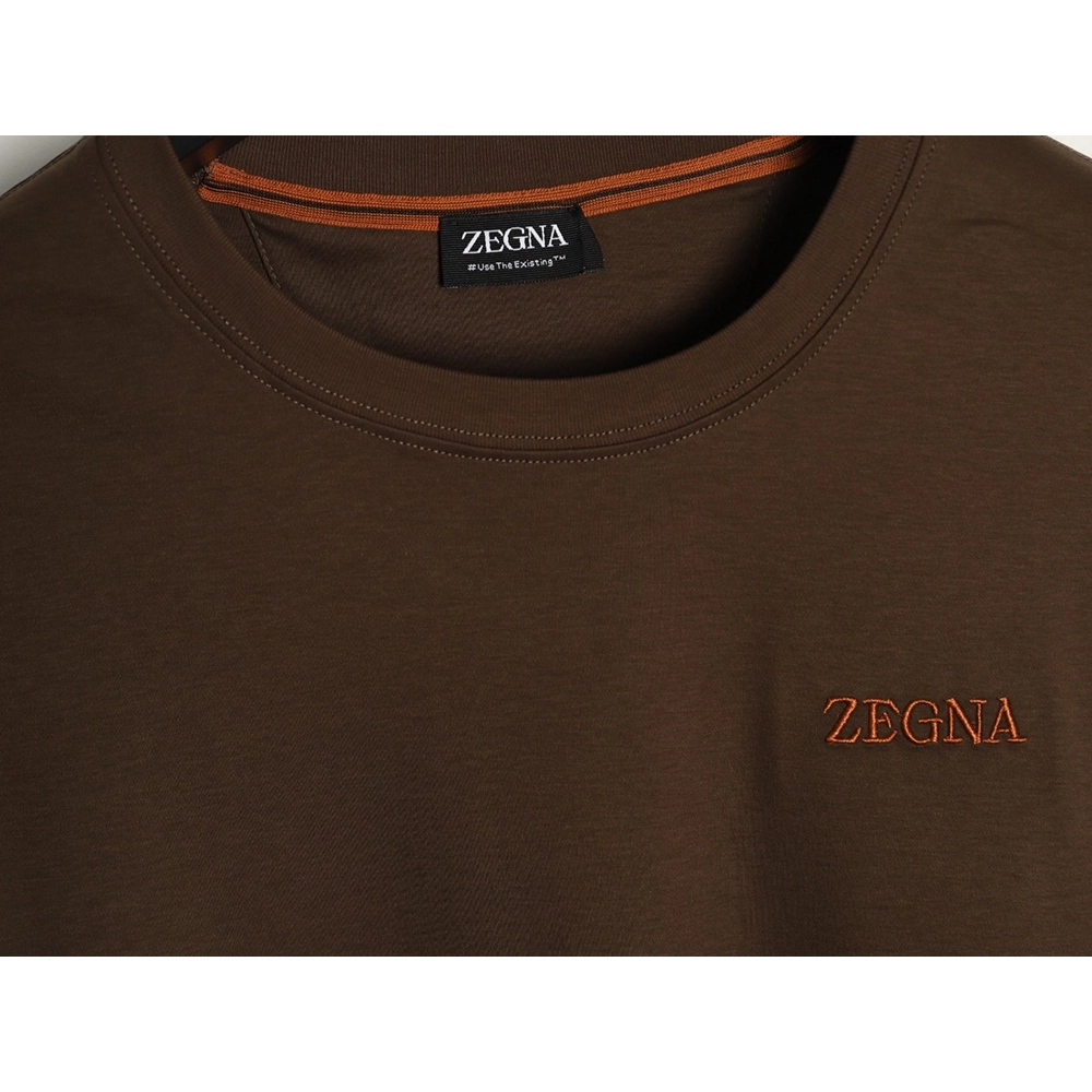 Zegna cotton-padded short-sleeved T-shirt TSK2,Zegna